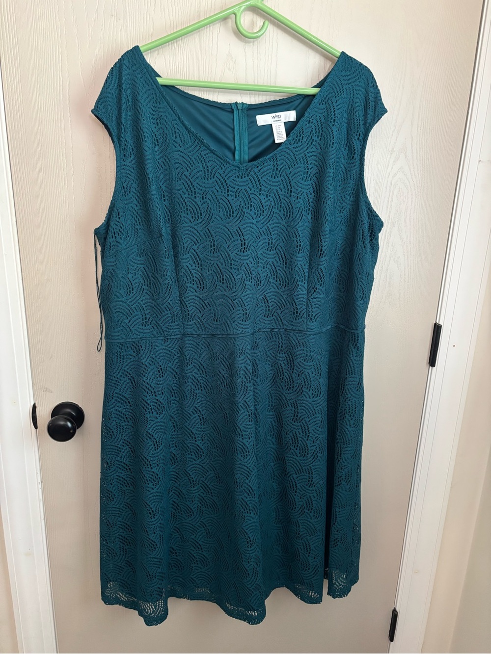 Wisp Teal Lace Fit & Flare Dress 22W